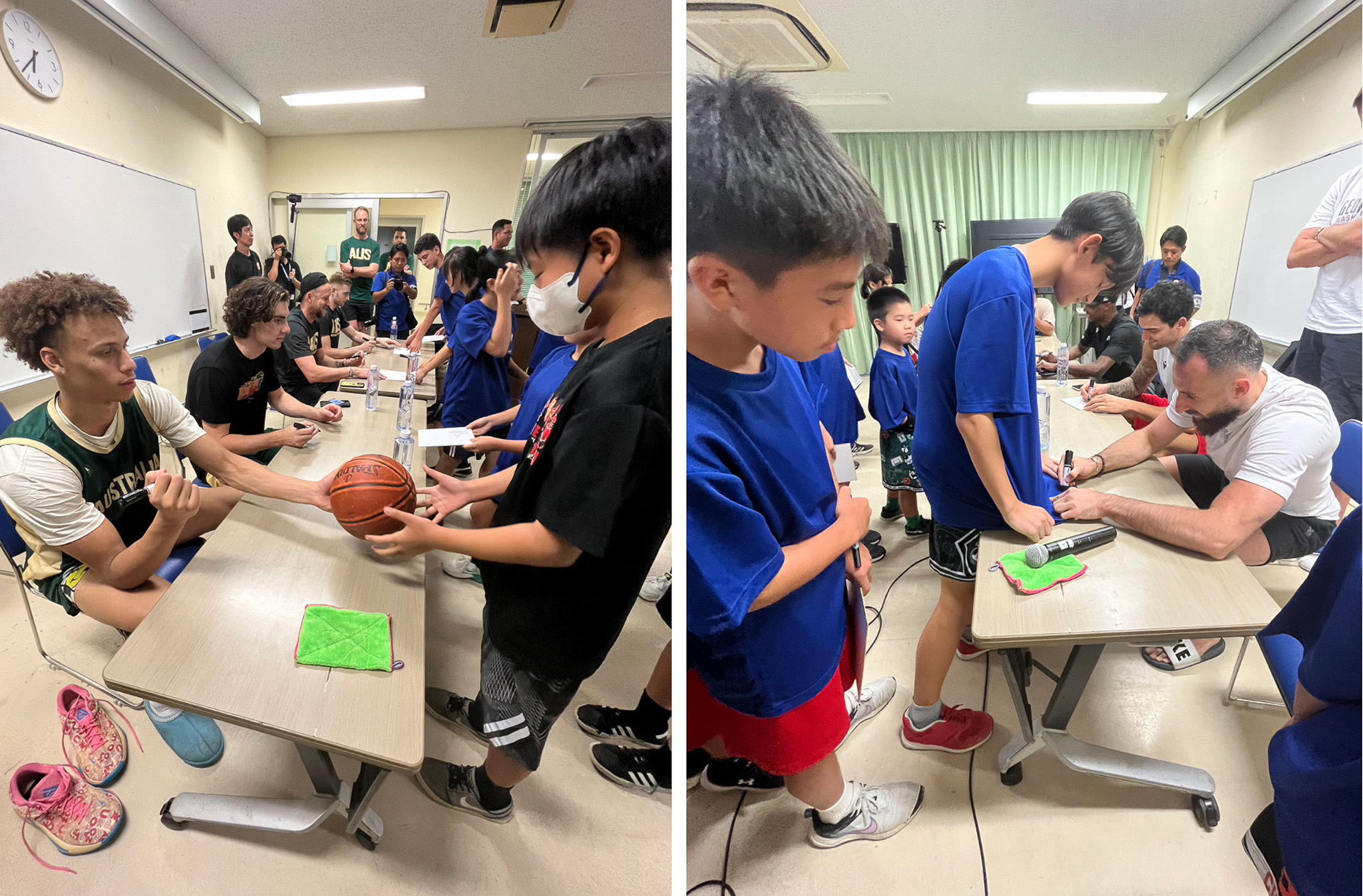 ジョージア代表・オーストラリア代表が沖縄市内の小中学生と交流会を実施